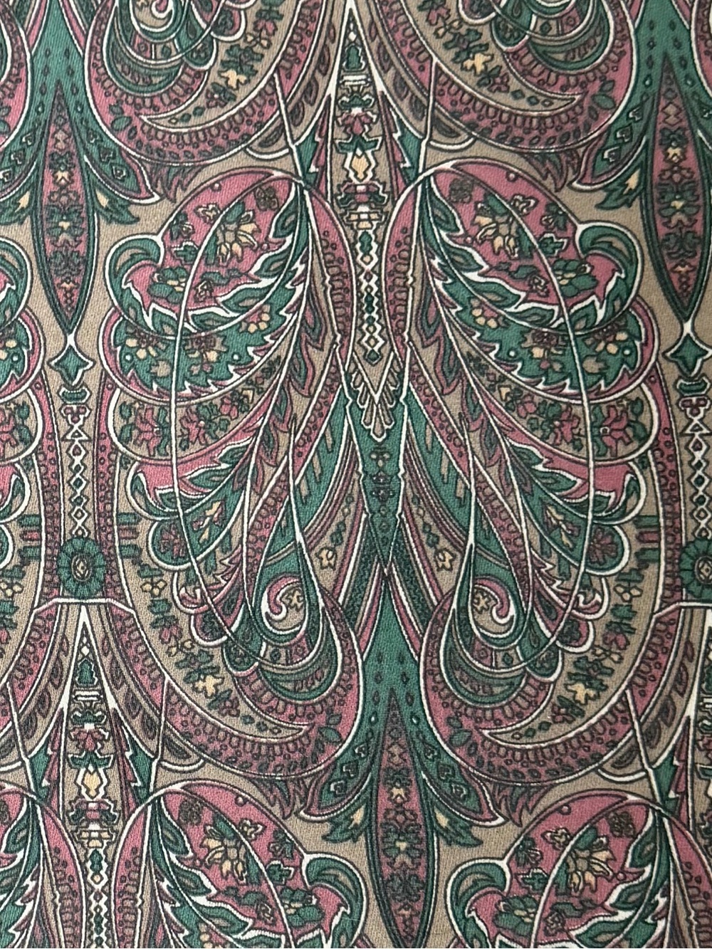 Paisley Home Decor Fabric Laurel Wood Manor by Seabrook 9.25 Yd x 56” Pink Green